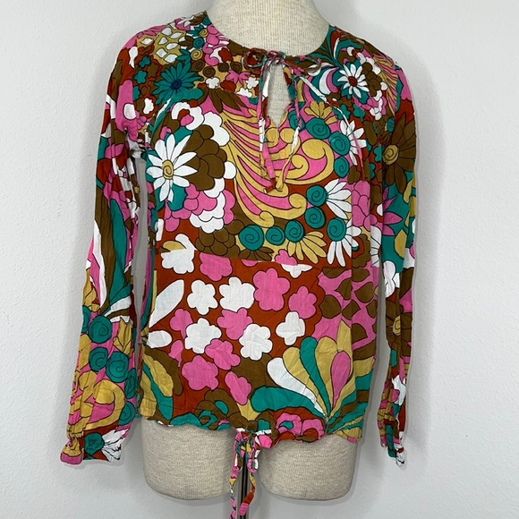 🔹 Antik Batik Cotton Popover Top - Picture 1 of 3